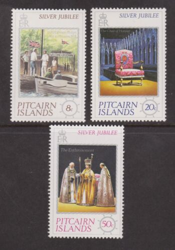 QEII 1977 Silver Jubilee MNH Stamp Set Pitcairn Islands SG 171-173 - Picture 1 of 1
