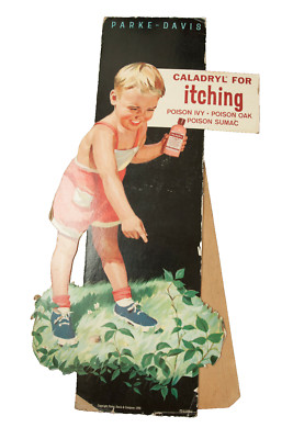 Caladryl for Insect Bites Boy Standee Standup Store Advertising (HSE) 1950s