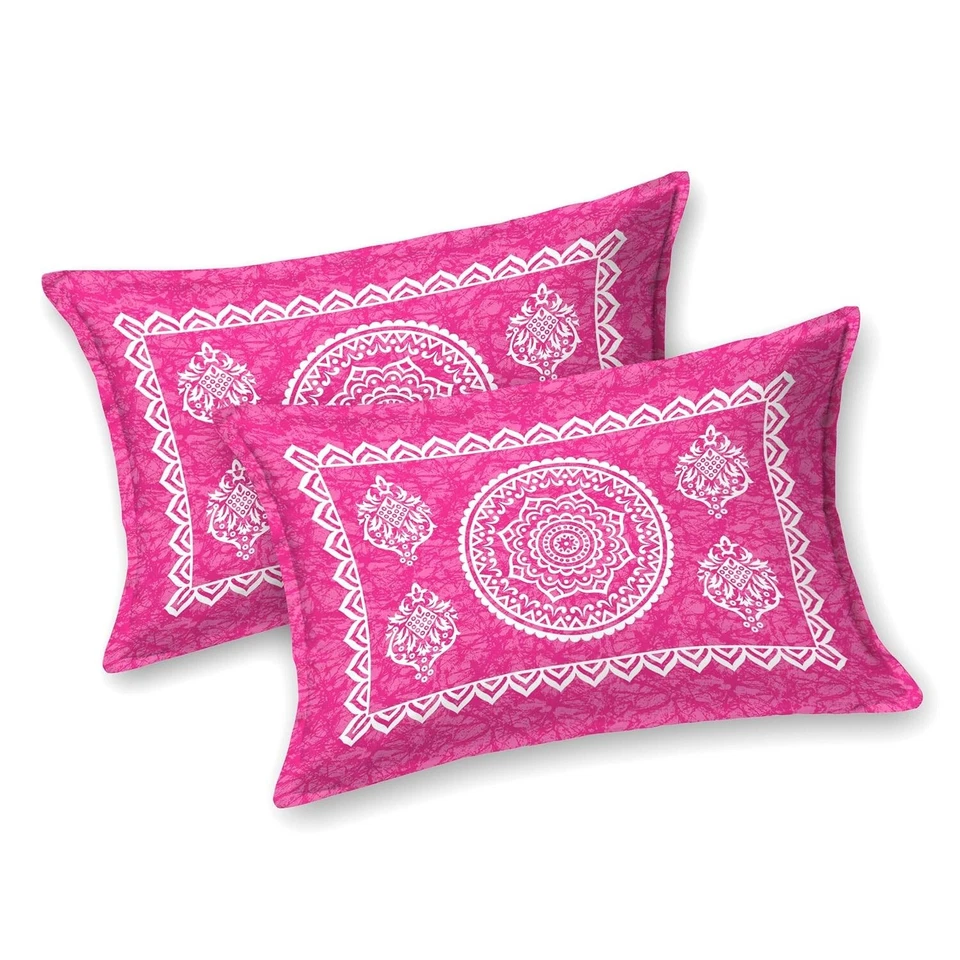 Простыня с принтом Jaipuri для двуспальной кровати King хлопковая смесь традиционная мандала - Изображение 2 из 4