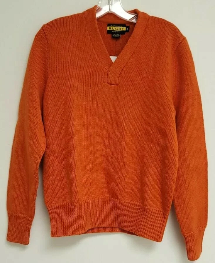 Burnt orange top v neck sweater