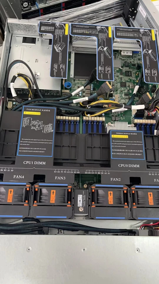 GOOXI dual server SR201-D12R/- NV+2xAMD EPYC 7402 combination No RAM / Disk- - Image 3 of 4