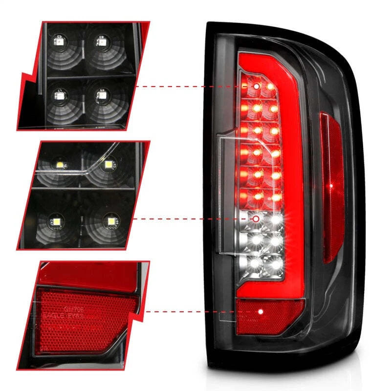 Luces traseras LED completas ANZO para Chevrolet Colorado 15-21 con barra de luz roja Ho negra Foto 4 de 4