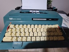 Vintage Smith-Corona Typewriter Sterling Automatic 12 Teal w/leather bag thumbnail