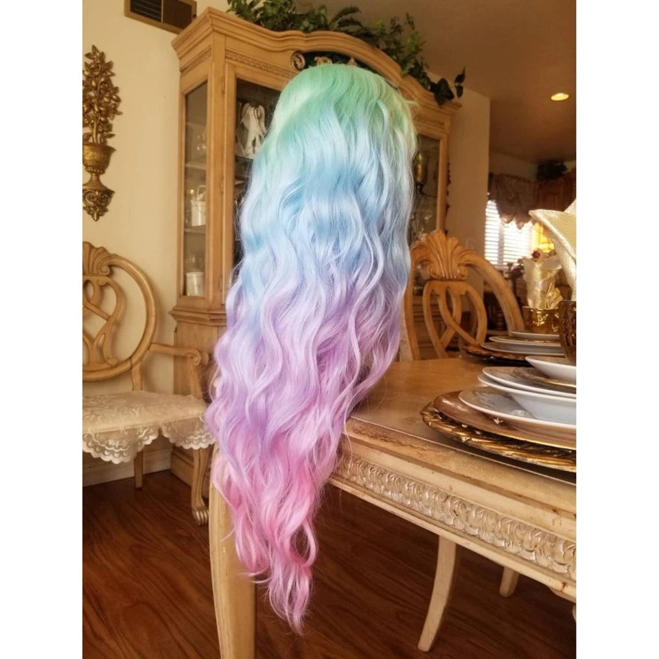 Peluca delantera de encaje arco iris 24-26 pulgadas!! Foto 2 de 4