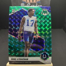 Mike Strachan 2021 Panini Mosaic GREEN PRIZM Rookie #397 Colts RC SP 