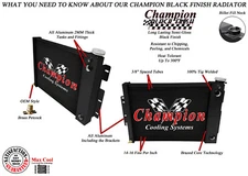 DR 3 Row DP Black Finish Radiator,1.25,1.5 for 1967-1969 Trans Am Small LS