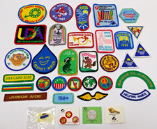 30 GIRL SCOUTS Patches  6 Pins Bars, UNUSED, Mixed Collection. Patch. Vintage.