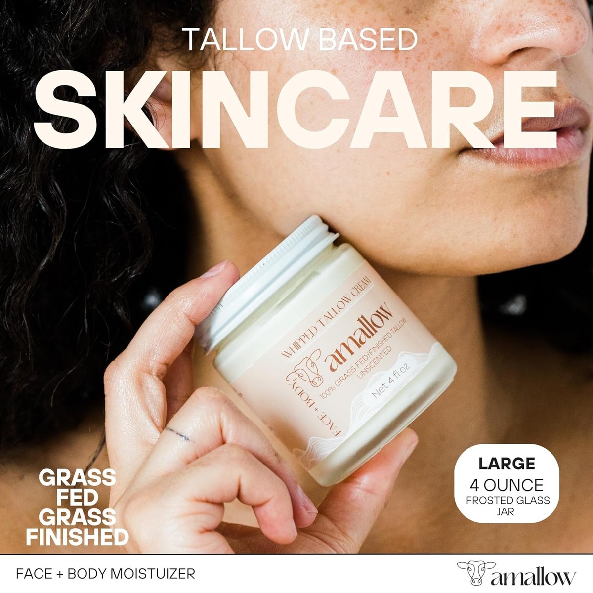 Beef Tallow Creme – 100% Grasgefütterter Rindertalg Für Trockene Haut | 59g, Lang Anhaltende Feuchtigkeit