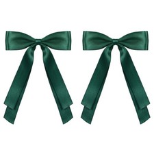 5.5in Hair Clips for Women Dark Green Tassel Ribbon 5.5in,