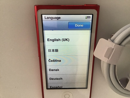 Apple iPod Nano 7th Gen, Red, New battery, Near flawless but engraved
