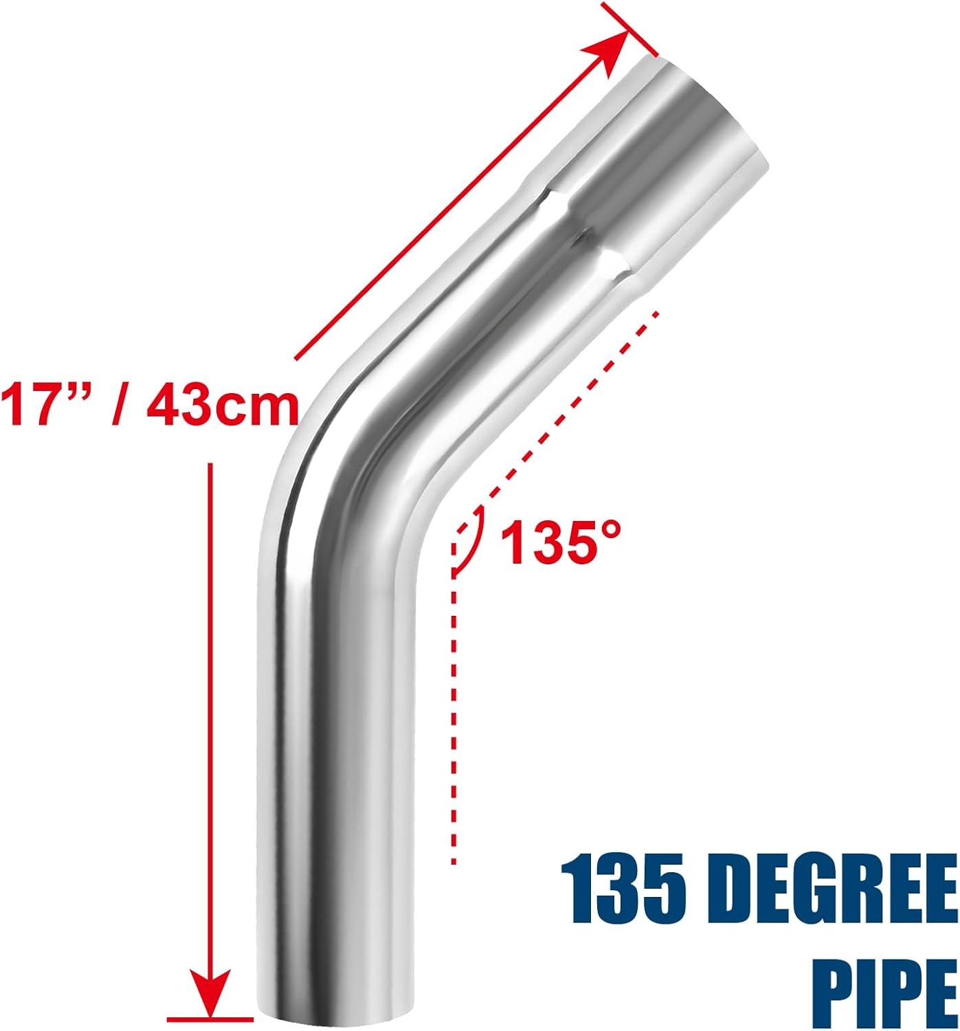 2.5” Exhaust Tubing Mandrel Bend Pipe U-Bend Tubing For Ford Mustang 3.8L 99-04