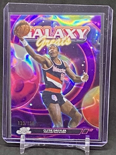2025-26 TOPPS CHROME COSMIC CLYDE DREXLER GALAXY GREATS PURPLE NEBULA 133/150