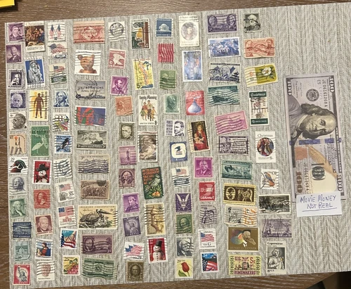 100 + Stamps Vintage100 USA Stamps Used, 40 YRS OR OLDER! Bonus!
