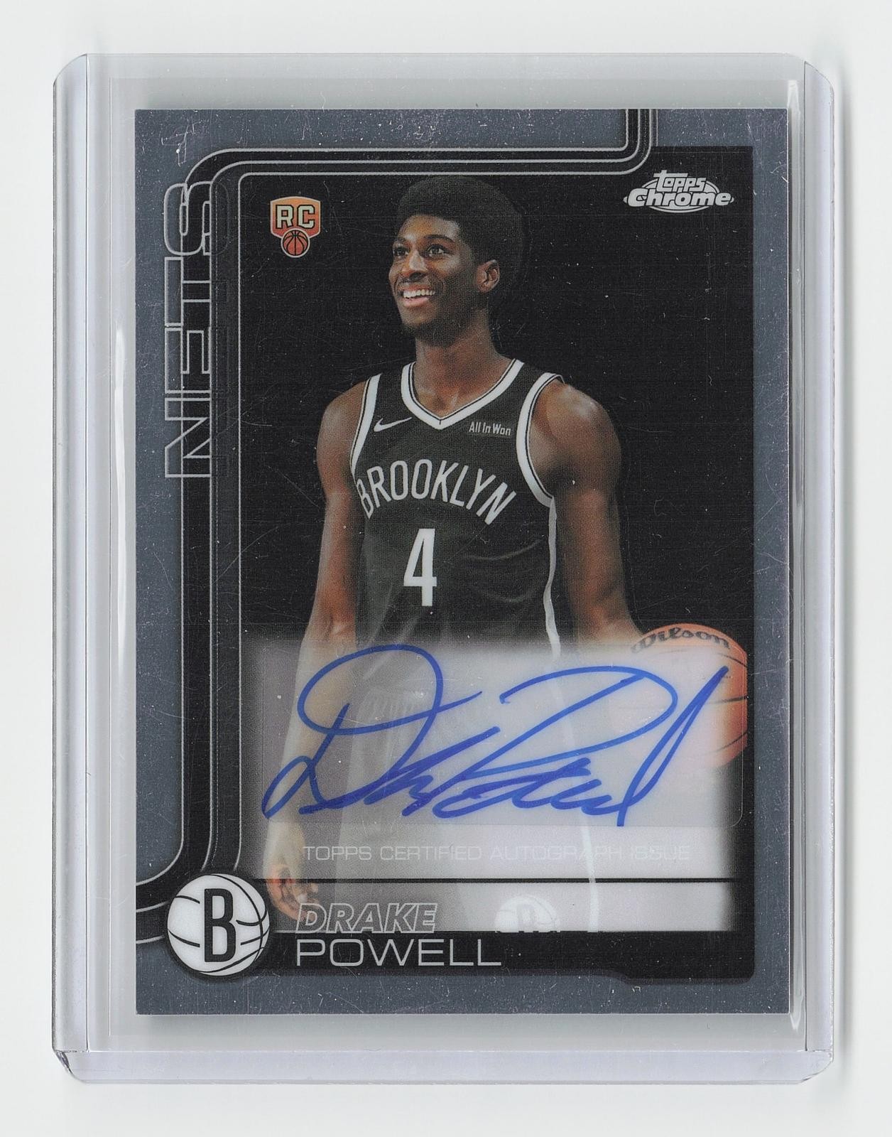 2025-26 Topps Chrome #TCAR-DP Drake Powell Chrome Rookie Autographs
