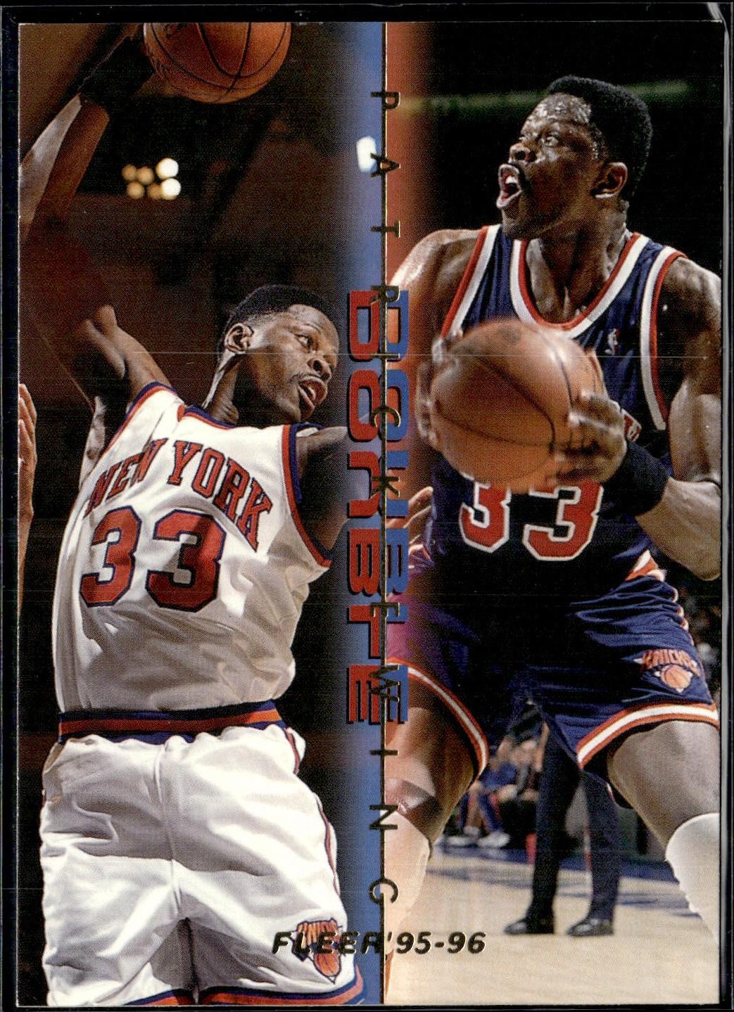 1995-96 Fleer #3 Patrick Ewing Double Double New York Knicks