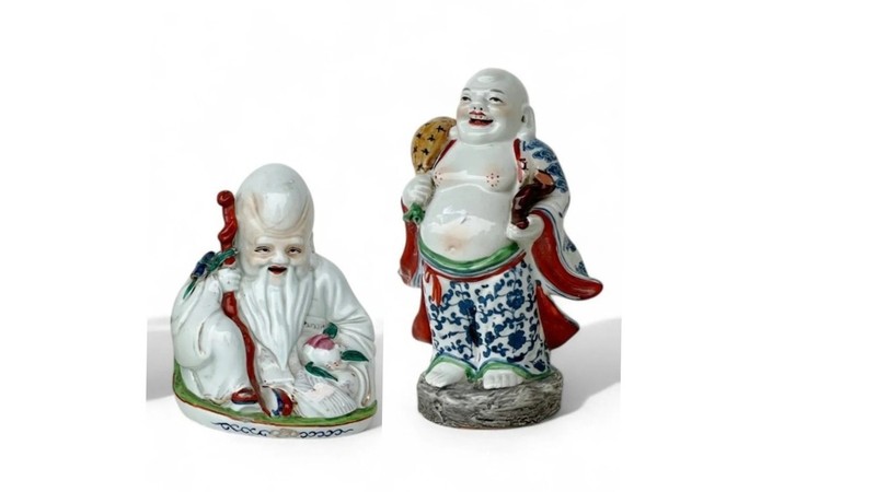 Two Chinese Porcelain Sage Figures