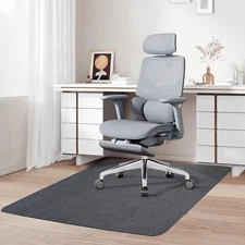 55x35 Dark Grey Office Chair Mat, Hardwood, Anti-Slip, Floor Protector