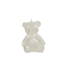CANDELA Orso Orsetto 6x6x8 cm colore BIANCO BOMBONIERA (3691) 1H1X