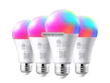 edishine smart light bulbs, work with apple home/alexa/google. pack of 4
