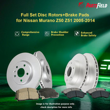 Full Set Disc Rotors+Brake Pads for Nissan Murano Z50 Z51 2005-2014