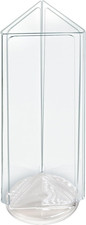 193728-WHT 4X10 Three-Sided Revolving Sign and Menu Holder - Vertical Acrylic Di