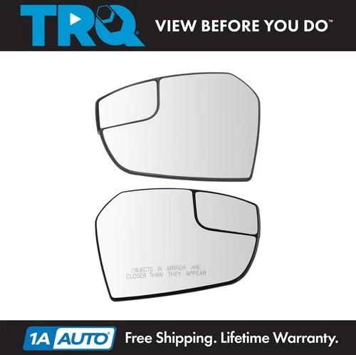 TRQ Mirror Glass Flat Driver LH RH Kit Pair for Ford Escape New