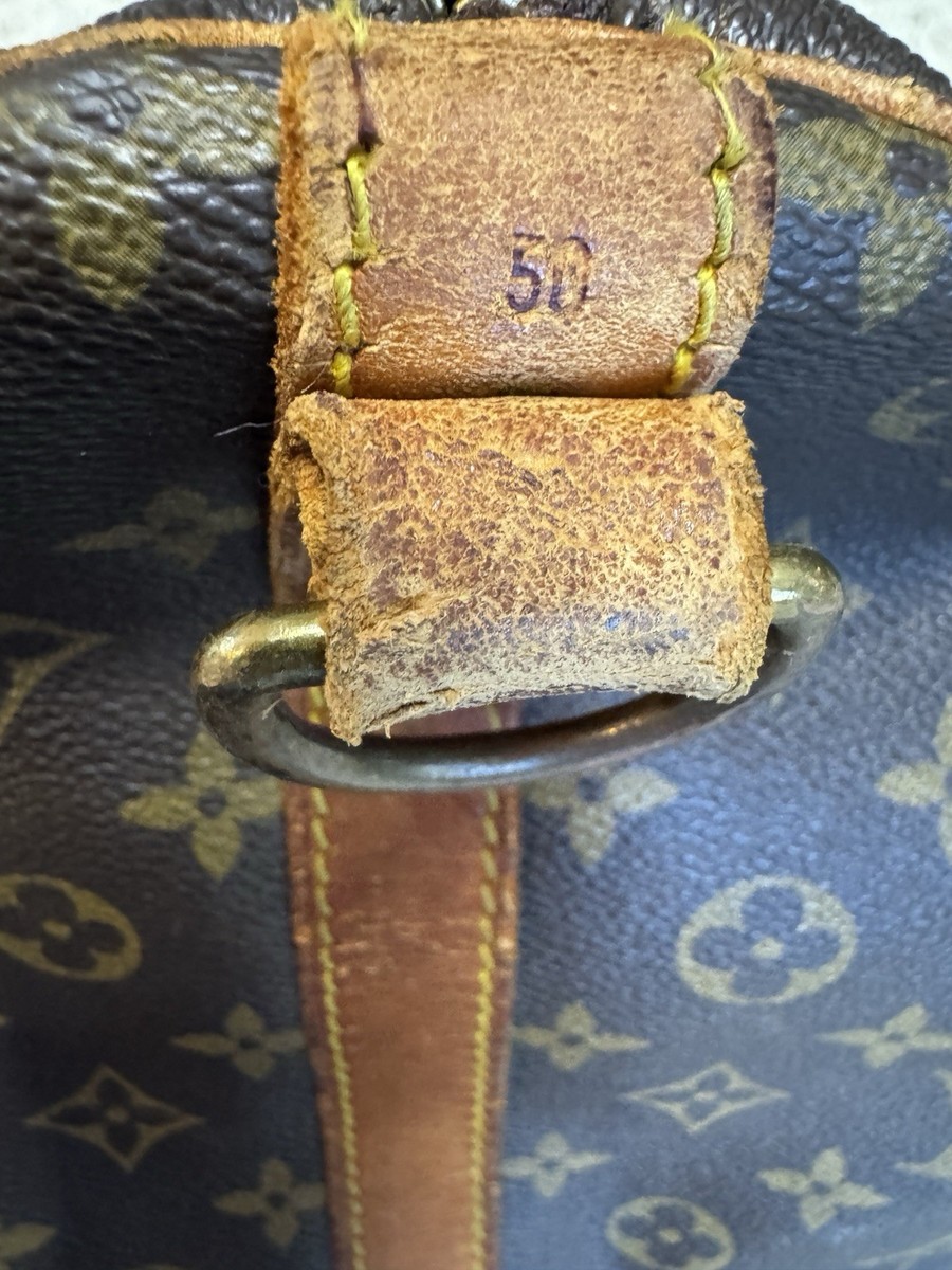 Louis Vuitton Keepall 50 Monogram Vintage 1978 Eclair Brass Pre