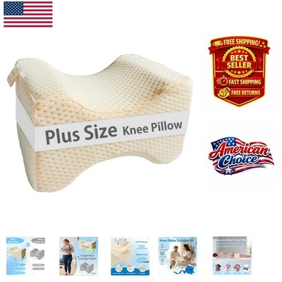 Comfortable Plus Size Knee Pillow for Side Sleeping - Machine Washable Covers