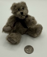 Teddy Bear Mini Vintage Plush Brown Fur 6"