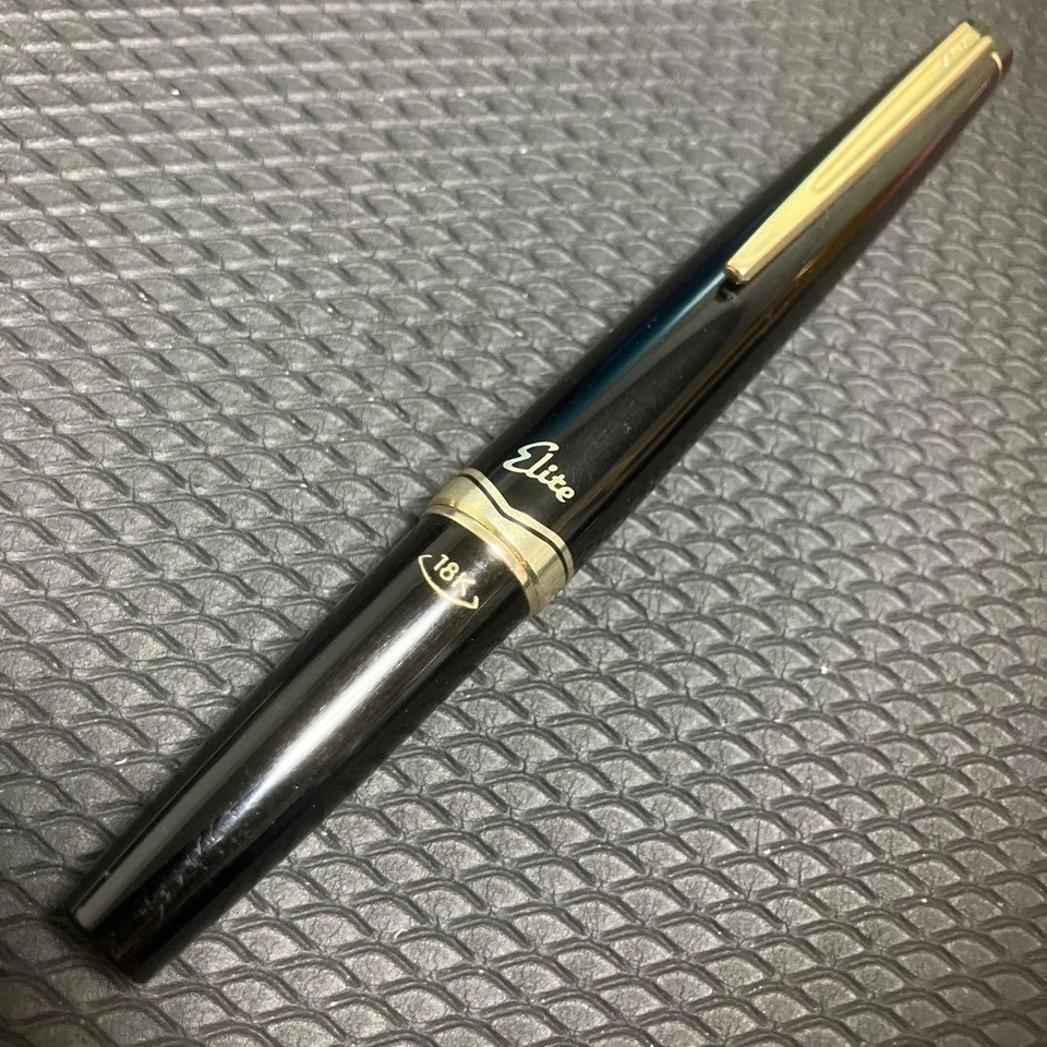 Pluma Estilográfica Pilot Elite Oro 18K Plumín De Colección Rara Coleccionable Herramienta de Escritura Foto 4 de 4