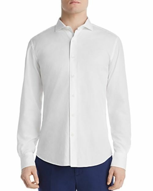 Dylan Gray All Cotton Classic Fit Poplin Shirt White-Size Large 3990₽