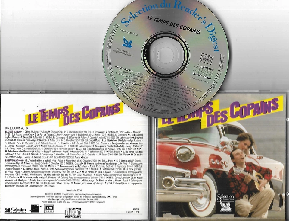 CD COLLECTOR 13T HUGUES AUFRAY + 12T RICHARD ANTHONY SELECTION READER'S DIGEST - Photo 1/1