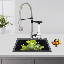 Kitchen Sink Faucet Single Handle Faucet Stainless Steel with Pull Down Sprayer
