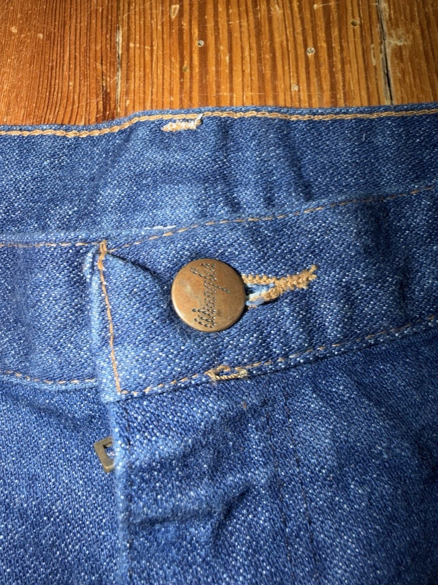 Vintage 80s Wrangler Men's Blue Dark Wash Straight Leg Cotton