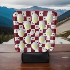 Boston Warehouse BBQ Deviled Egg Platter, Multicolored, Size 10.5 x 10.5