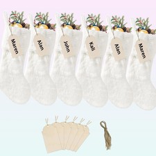 Christmas Stockings Set of 6 Pack,20 Inch Large Faux Fur Snowy White Stocking...