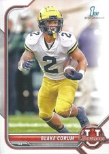 BLAKE CORUM 2022 TOPPS BOWMAN UNIVERSITY 1ST BOWMAN #54 RAMS
