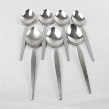 Mengenangebot 7 Oneida Satinique Edelstahl Oval Ort Löffel 17.8cm