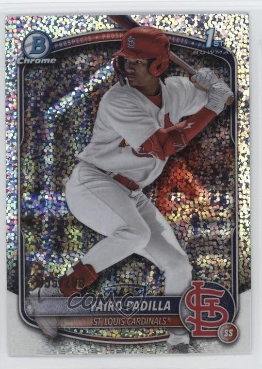 2025 Bowman Chrome Prospects Speckle Refractor 55/299 Yairo Padilla #BCP-236 5h0