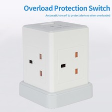 Extension Lead 2 4 6 Gang Way Plug Sockets 2/3/5M Cable Electric Mains Power UK
