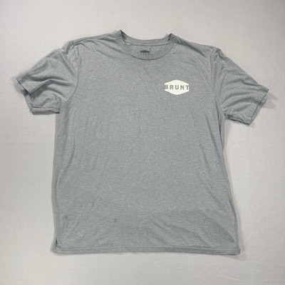 Brunt Workwear Men s 2XL Gray Cotton Blend Graphic Logo Crew Tee