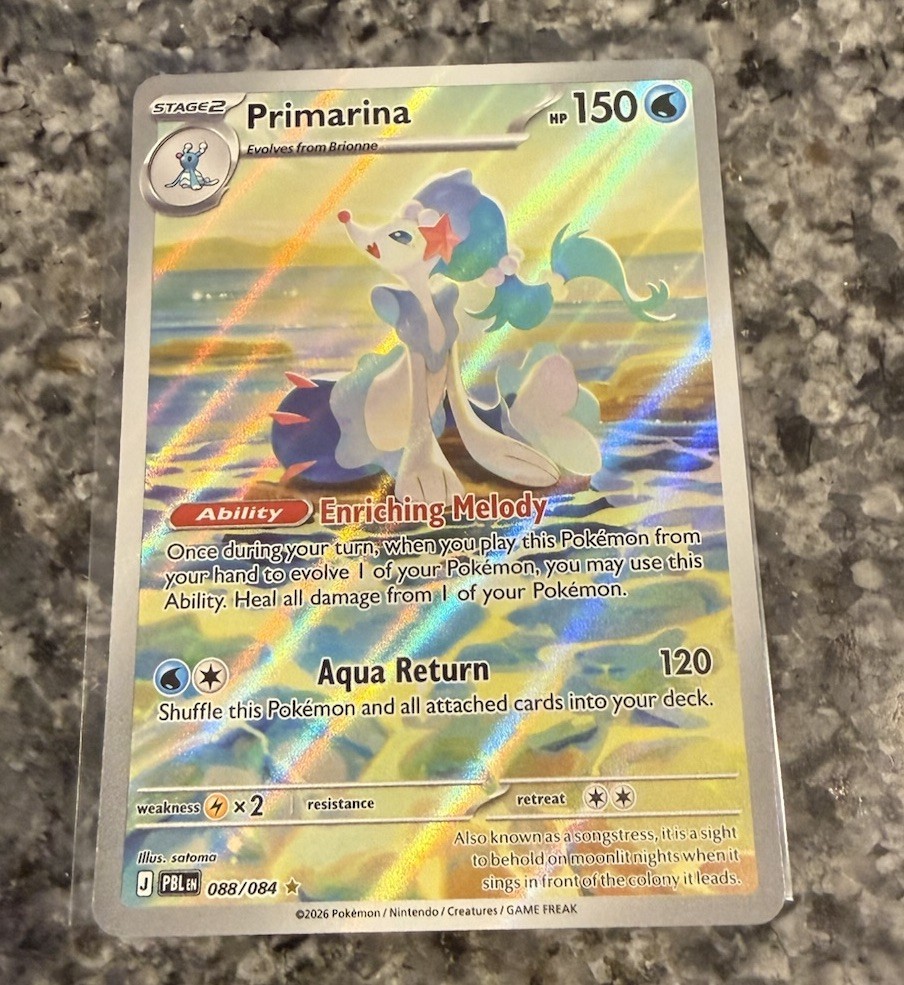 Pokémon TCG Primarina 88/084 Pitch Black Illustration Rare