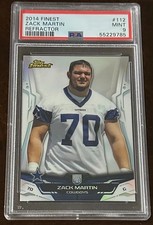 2014 ZACK MARTIN RC PSA 9 Finest REFRACTOR #112; Future HOF; Pop 1 of 4