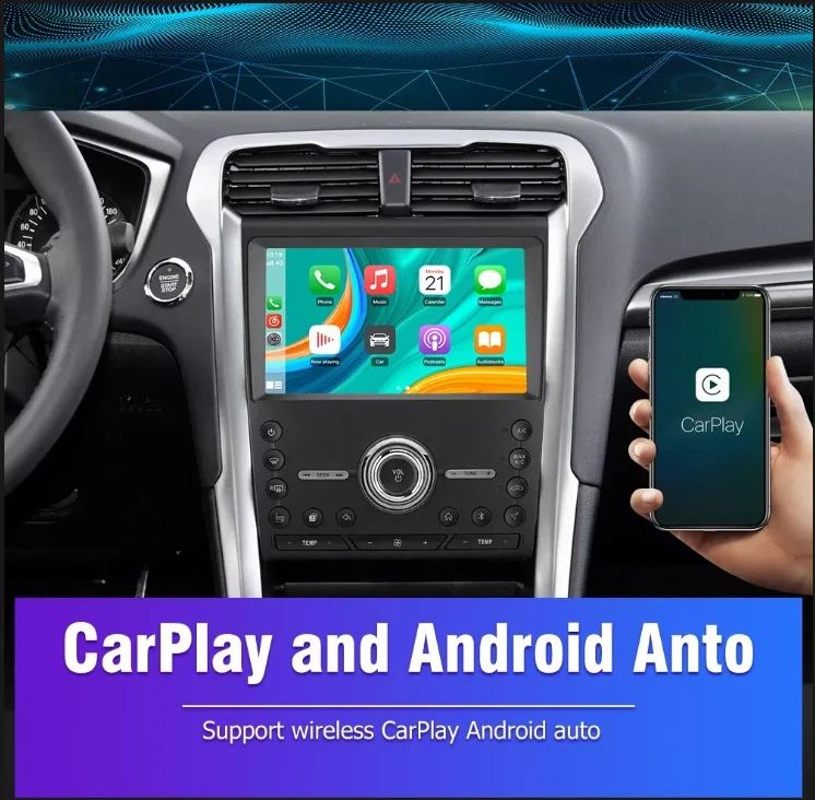  car radio android carplay wifi bt gps ford fusion mondeo 2013-2019 