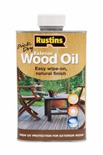 Rustins Exterior Wood Oil Quick Dry Natural Wipe On Finish 500ml Wood Restore 39.00 per litre