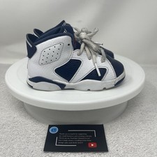Jordan 6 Retro Olympic 2024 TD Sneakers DV3606-164 Baby Size 7C Lace Up Shoes