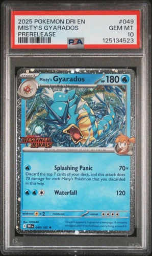 2025 Pokemon Dri EN-Destined Rivals Misty's Gyarados PSA 10 #049