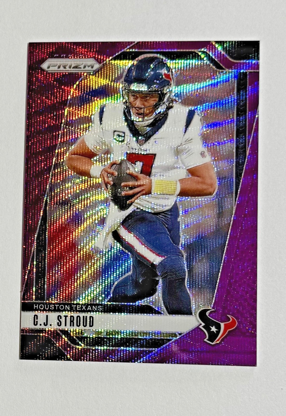 C.J. STROUD 2024 Panini Prizm #41/99 PURPLE WAVE PRIZM #111 Houston Texans