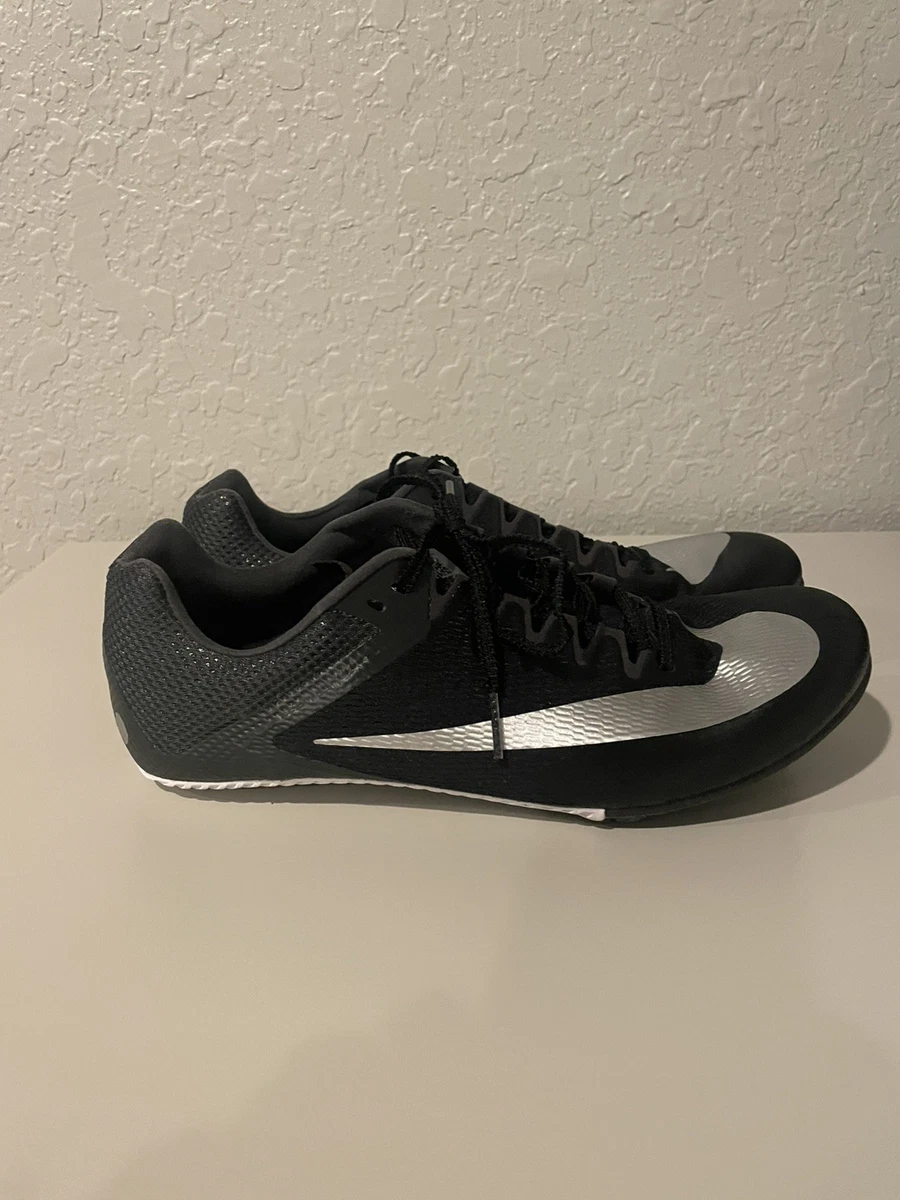 New NWOB Mens Nike Zoom Rival Sprint Black Metallic Silver Track Shoes Size 14 D Nike Zoom Rival Sprint Black Metallic Silver for Sale  main image 4