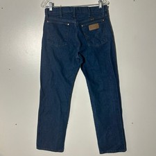 Vintage Wrangler Western Cowboy Straight Leg Blue Denim Jeans Men's Size 30x30
